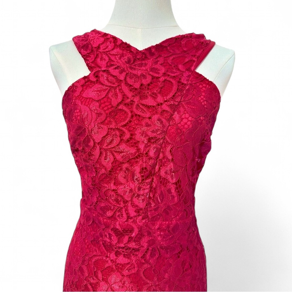 Sam Edelman Hot Pink Fuchsia lace bodycon dress - size 2 - Picture 4 of 7